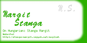 margit stanga business card